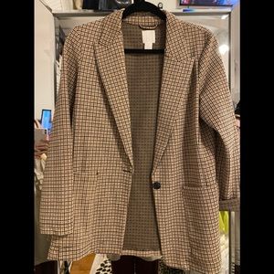 Houndstooth knit Blazer